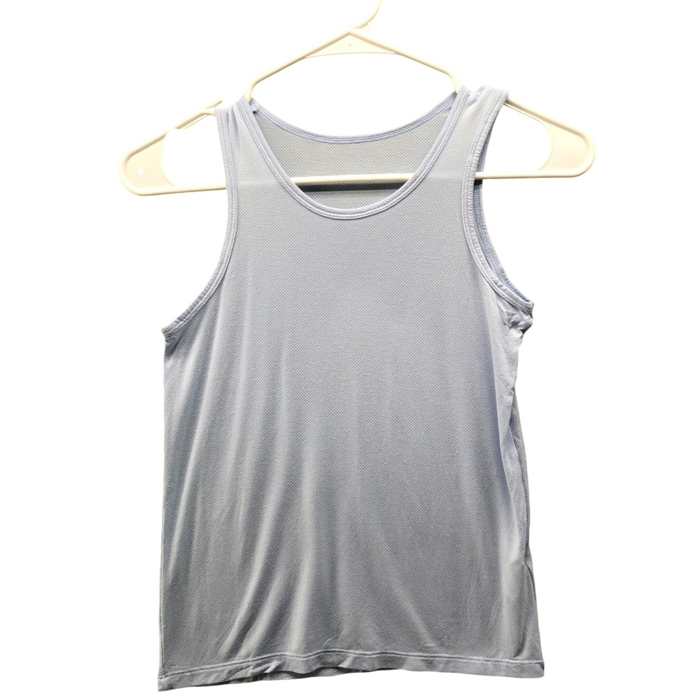 Uniqlo AIRism Mesh Tank Top Kids 9-10Y 140 Light Blue Breathable‎ Active